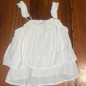 Very cute! pretty white adjustable straps two layers (thin) girls large